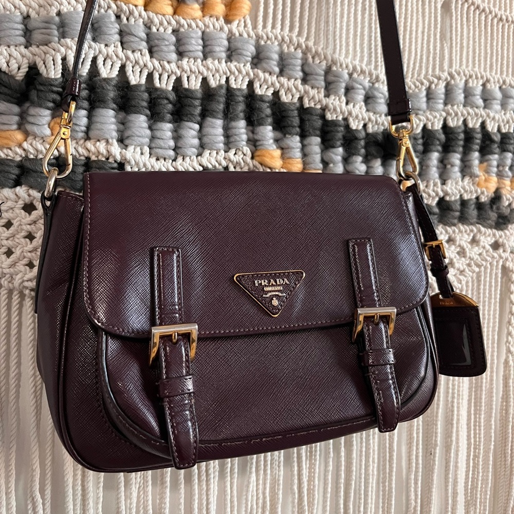 Authentic Prada Women's Saffiano Leather Crossbody Bag